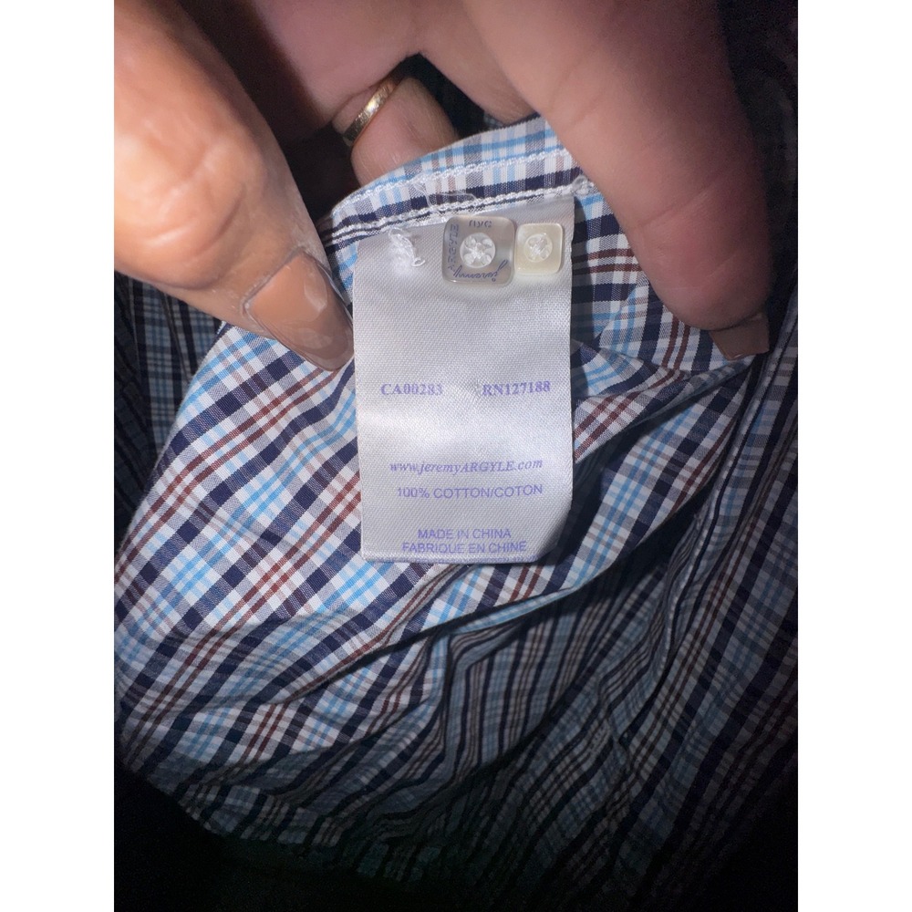 Jeremy Argyle Men's Checkered, Button-Down Shirt,… - image 7